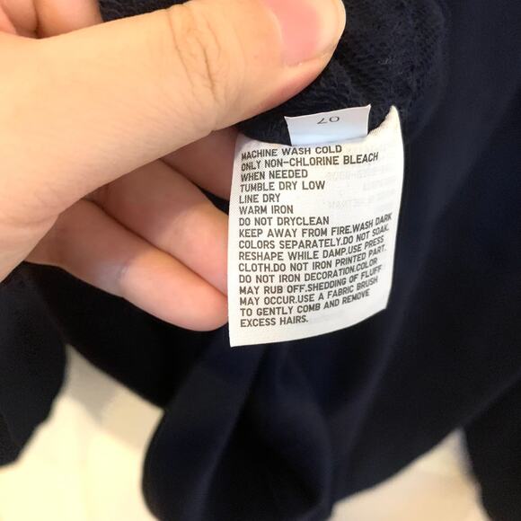 Mofusand x Uniqlo Collab Teddy Meow Printed Embroidered Sweatshirt in Navy S - Picture 7 of 7